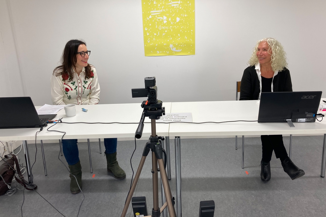 Foto eines digitalen Zeitzeugengesprächs