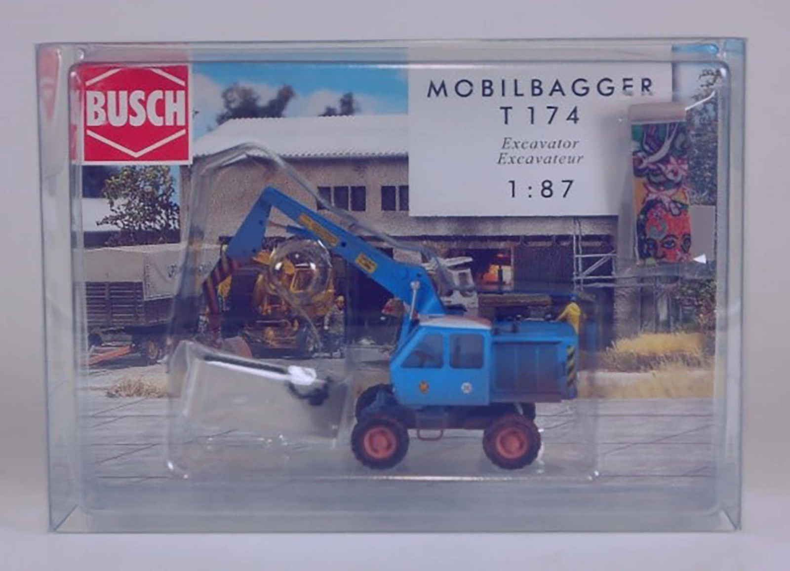 Eingepackter Mobilbagger (Modell)